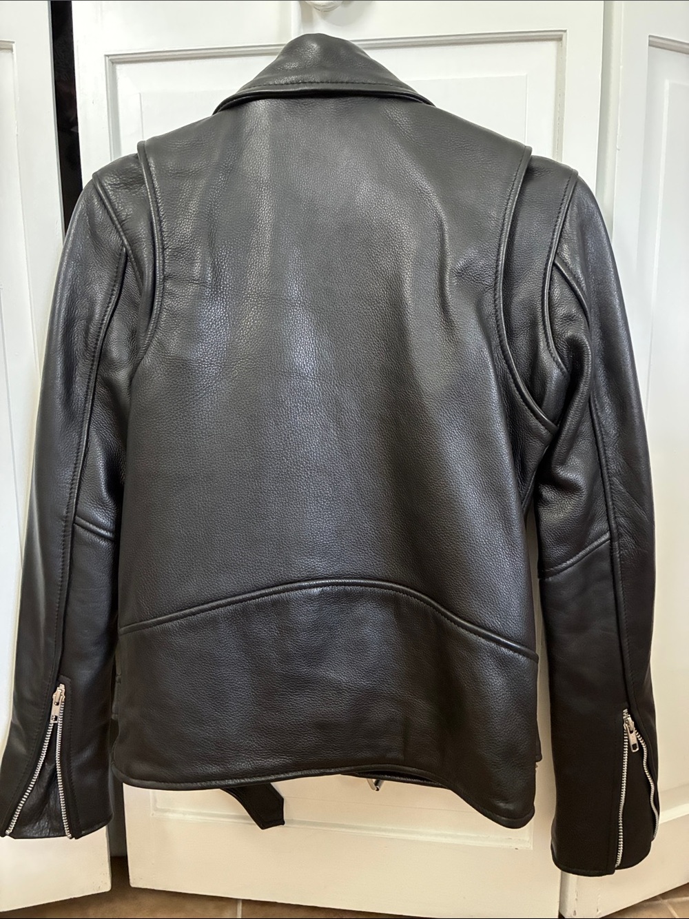Blank NYC Black Moto Leather Jacket with Silver Hardware - Picture 2 of 5
